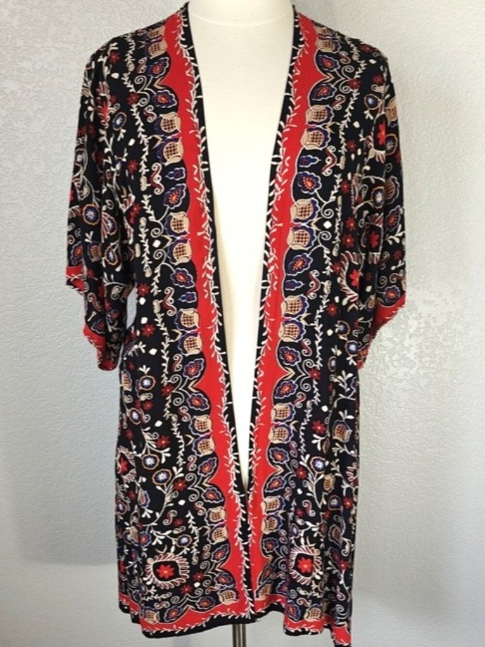 Angie Size M Boho Kimono Duster Cover Up Whimsy Core